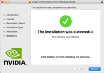 NVIDIA Web Driver Installation Completed .png